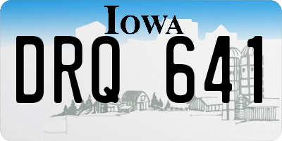 IA license plate DRQ641