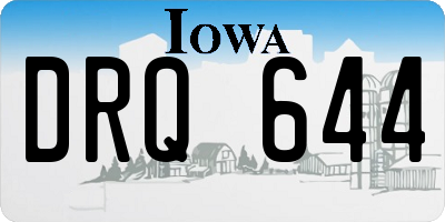 IA license plate DRQ644