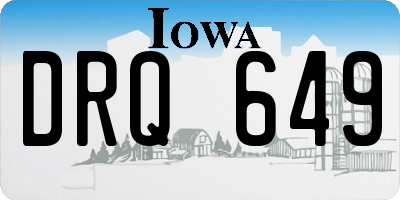 IA license plate DRQ649