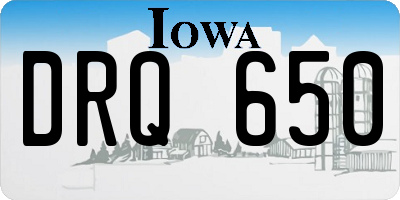 IA license plate DRQ650