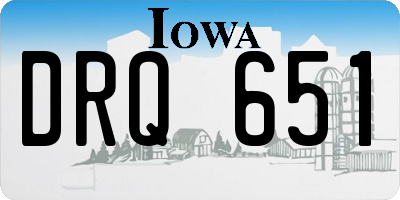 IA license plate DRQ651