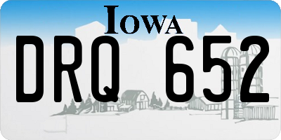 IA license plate DRQ652