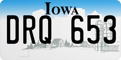 IA license plate DRQ653
