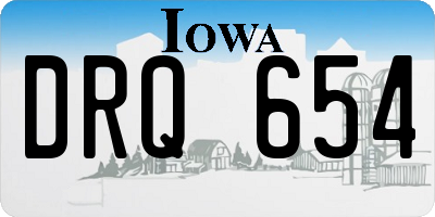 IA license plate DRQ654