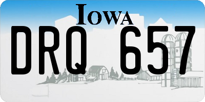 IA license plate DRQ657