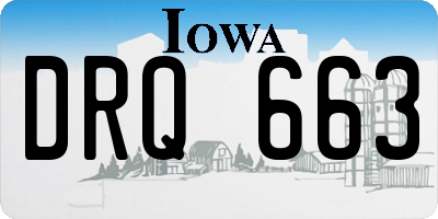 IA license plate DRQ663