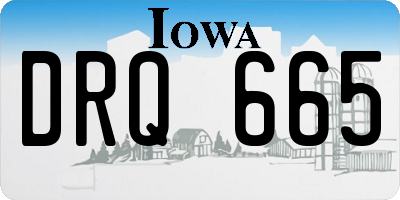 IA license plate DRQ665