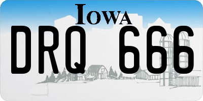 IA license plate DRQ666