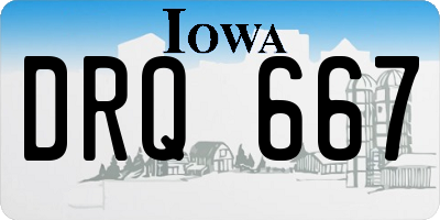 IA license plate DRQ667