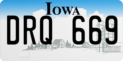 IA license plate DRQ669
