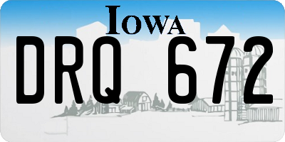 IA license plate DRQ672