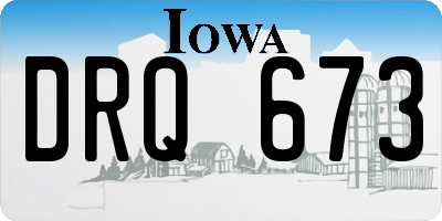 IA license plate DRQ673