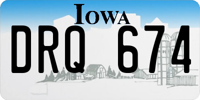 IA license plate DRQ674