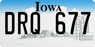 IA license plate DRQ677