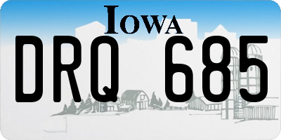 IA license plate DRQ685