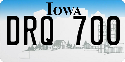 IA license plate DRQ700
