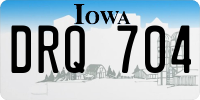 IA license plate DRQ704