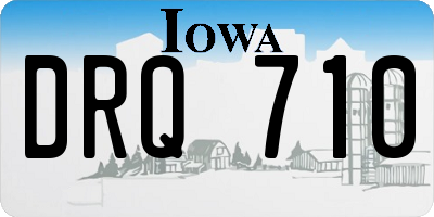 IA license plate DRQ710