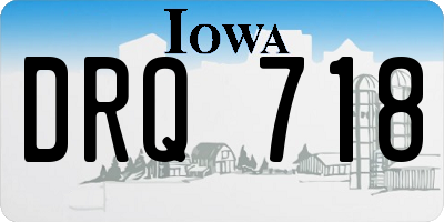 IA license plate DRQ718