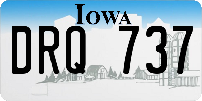 IA license plate DRQ737