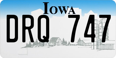 IA license plate DRQ747