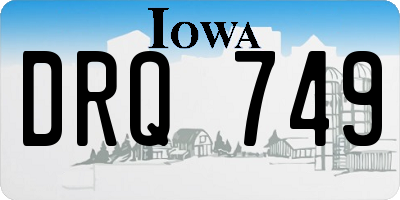 IA license plate DRQ749