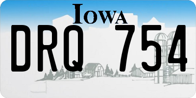 IA license plate DRQ754