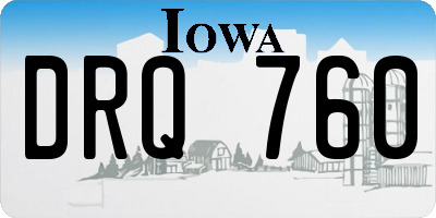 IA license plate DRQ760