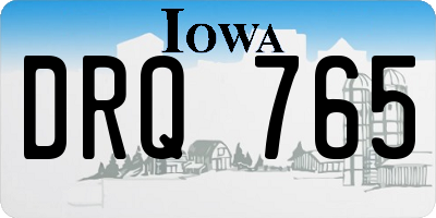 IA license plate DRQ765