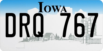 IA license plate DRQ767