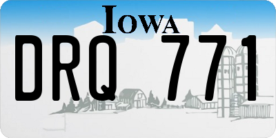 IA license plate DRQ771