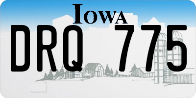 IA license plate DRQ775
