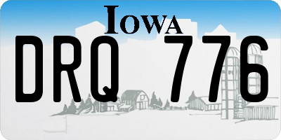 IA license plate DRQ776