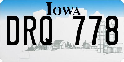IA license plate DRQ778