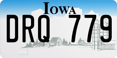 IA license plate DRQ779