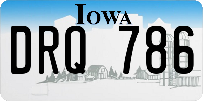 IA license plate DRQ786