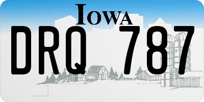 IA license plate DRQ787