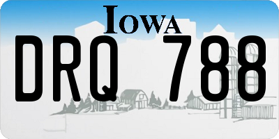 IA license plate DRQ788
