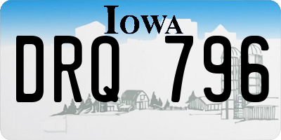IA license plate DRQ796