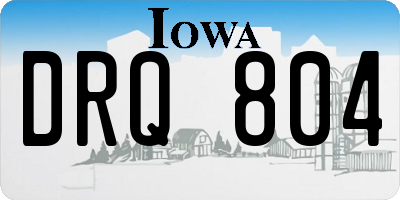 IA license plate DRQ804
