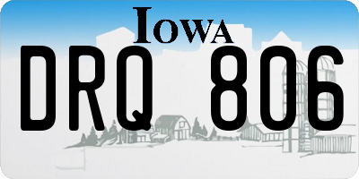 IA license plate DRQ806