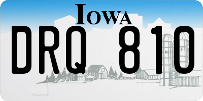 IA license plate DRQ810