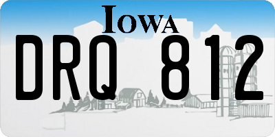 IA license plate DRQ812