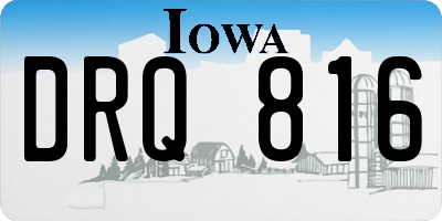 IA license plate DRQ816