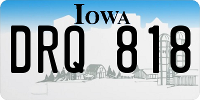 IA license plate DRQ818