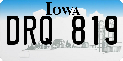 IA license plate DRQ819