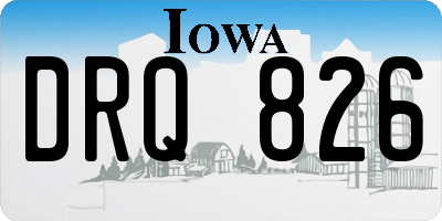 IA license plate DRQ826