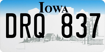 IA license plate DRQ837