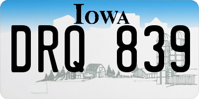 IA license plate DRQ839