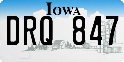 IA license plate DRQ847